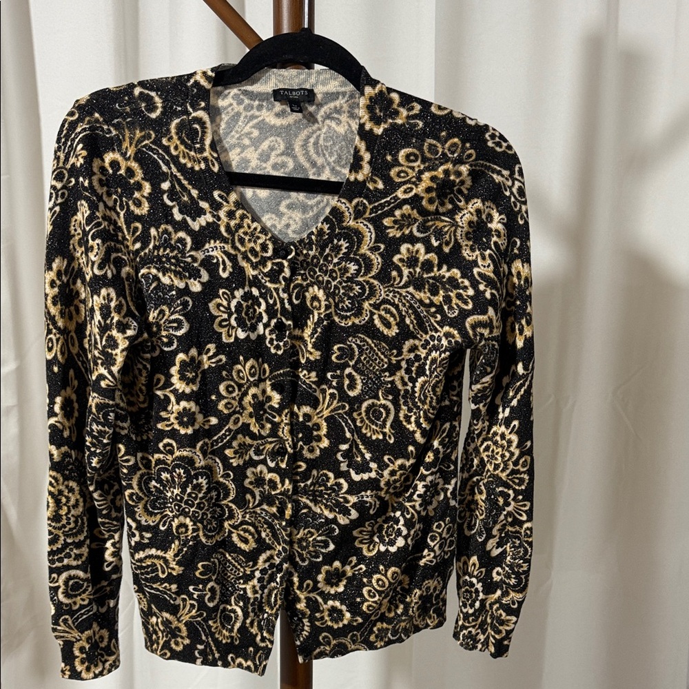 Talbots pretty sparkling cardigan Large petites